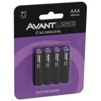 Imagem da oferta Kit 4 Pilhas Recarregável AAA Palito 1000MAH 1.2V Avant