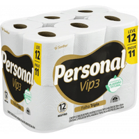 Imagem da oferta Papel Higiênico Personal Vip Folha Tripla Com 12 Rolos De 20M