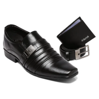 Imagem da oferta Combo Sapato Social Confort Bertelli Preto 70019 - Tam 44