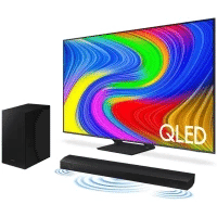 Imagem da oferta Smart TV Samsung 55" QLED 4K 55Q65D 2024 + Soundbar Samsung HW-B550/ZD