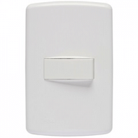 Imagem da oferta Conjunto Interruptor Simples Iriel com Placa 4x2 Duale Up Branco