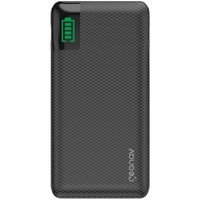 Imagem da oferta Geonav Power Bank Carregador Portátil Universal 10.000mAh 2 portas USB + 1 porta USB-C Led Indicador de bateria PB10KBK Preto