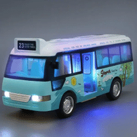 Imagem da oferta Carro de Brinquedo de Ônibus Escolar para Crianças - Com Som e Luzes - Ação de Fricção