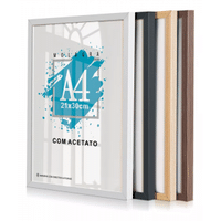 Imagem da oferta Kit 5 Molduras A4 21x30 Quadro Acetato Diploma Certificado