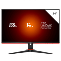 Imagem da oferta Monitor 24" Gamer AOC 24G2SE Full HD AMD FreeSync Premium Pro 165Hz 1ms Preto e Vermelho