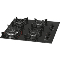 Imagem da oferta FISCHER COOKTOP À GÁS 4 BOCAS TRIPLA CHAMA FIT LINE MESA VIDRO PRETO BIVOLT - 26299-57078