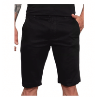 Imagem da oferta Bermuda Sarja Masculina Slim Preta Sport Fino Elastano