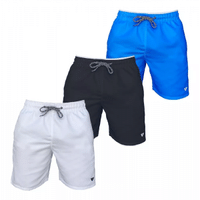 Imagem da oferta 3 Bermudas Lisas Com Amarração Shorts Academia Treino Praia