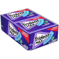 Imagem da oferta Chiclete Trident Max Menta Blueberry Sem Açúcar - Caixa com 14 unid. de 165g