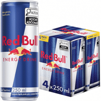 Imagem da oferta Pack de 4 Latas Red Bull Energético Energy Drink 250ml