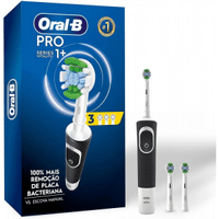 Imagem da oferta Oral-B PRO Series 1+ Escova de Dentes Elétrica Cabeça Redonda Cabo Ergonômico 3 refis Precision Clean Preta