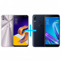 Imagem da oferta ZenFone 5Z 6GB/128GB Prata + ZenFone Max (M2) 3GB/32GB Preto