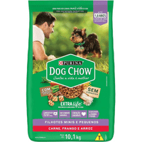 Imagem da oferta 2 Pacotes Ração Purina Dog Chow Nestlé Extralife Filhotes Mini e Pequenos Carne Frango E Arroz - 10,1Kg Cada