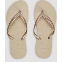 Imagem da oferta Chinelo Feminino de Tiras Fantasia Bege | Havaianas