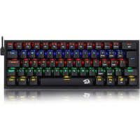 Imagem da oferta Teclado Mecanico Gamer Redragon Fizz Rainbow Preto Switch Marrom