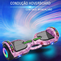 Imagem da oferta Hoverboard Overboard Infantil Skate Elétrico 6.5 Led Bluetooth Bateria De Grande Capacidade Motor Brushless