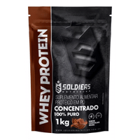 Imagem da oferta Whey Protein Concentrado 1Kg Chocolate Belga  Soldiers Nutrition