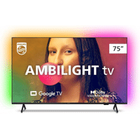 Imagem da oferta Smart TV Philips Ambilight 75" 4K 75PUG7908/78 Google TV Comando de Voz Dolby Vision/Atmos VRR/ALLM Bluetooth