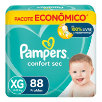 Imagem da oferta Fraldas Descartáveis Pampers Confort Sec Tam XG - 88 Unidades