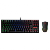 Imagem da oferta Kit Gamer Redragon - Teclado Mecânico Kumara RGB Switch Outemu Blue PT + Mouse Cobra M711 Chroma 10000DPI - S118