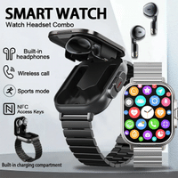 Imagem da oferta D8 TWS Smartwatch, 2 em 1 Headset, Bluetooth Talk, Frequência Cardíaca, Pressão Arterial, Monitoramento de Saúde Headphones, Play Music