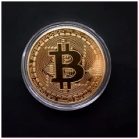 Imagem da oferta Moeda Decorativa Bitcoin Metal Colecionável