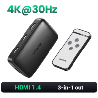 Imagem da oferta Switch UGREEN 3 em 1 HDMI 4K com Controle Remoto