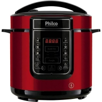 Imagem da oferta Panela De Pressão Digital 6l Inox Vermelho PPPV 01