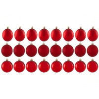 Imagem da oferta Bola de Natal Vermelho 3cm 24 Unidades Cromus - 1591320