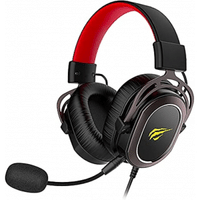 Imagem da oferta Havit Headset H2008d com Microfone Gamer Preto e Vermelho. Falante de 50mm conector 3 5 mm Compatível com PS4 / XBOX Tamanho: Médio