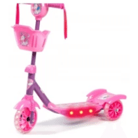 Imagem da oferta Patinete 3 Rodas com Cesta Rosa