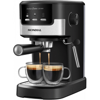 Imagem da oferta Cafeteira Espresso Dolce Crema 20 Bar Mondial Preto/Inox 1200W 220V - C-20-EC