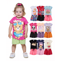 Imagem da oferta Kit 5 Conjunto Infantil Bebê Menina 100% Algodão Calor Verão