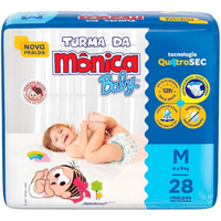 Imagem da oferta Fralda Turma da Mônica Baby Jumbo M 28 Unidades