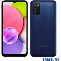 Imagem da oferta Samsung Galaxy A03s Azul com Tela Infinita de 6,5" 4G 64GB e Câmera Tripla de 13MP + 2MP + 2MP - SM-A037MZBGZTO