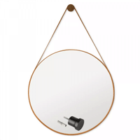 Imagem da oferta Espelho Redondo Decorativo Adnet Escandinavo 60cm + Suporte