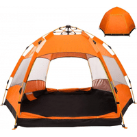 Imagem da oferta Barraca de Camping para 3-4 Pessoas Automática com 2 Portas e 4 Janelas - JOYFOX