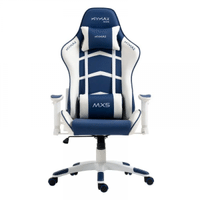 Imagem da oferta Cadeira Gamer MX5 Giratória Branco e Azul Marinho - MYMAX