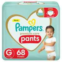 Imagem da oferta Fralda Calça Pampers Premium Care Pants Tam G - 68 Unidades