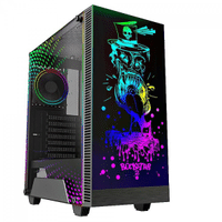 Imagem da oferta Gabinete Gamer Gamemax Rockstar 2 ARGB Mid Tower Vidro Temperado Black Sem Fonte Com 1 Fan