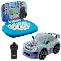 Imagem da oferta Kit Frozen Laptop Bilíngue + Veículo Snow Machine Azul