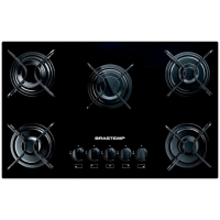 Imagem da oferta Cooktop 5 bocas Brastemp com grades piatina e acendimento automático - BDD75AE