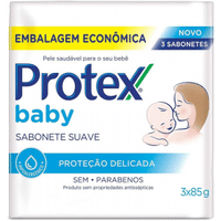 Imagem da oferta Sabonete Em Barra Para Bebê Protex Baby Delicate Care 85g 3 Unidades