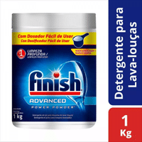 Imagem da oferta Advanced Detergente Em Pó Para Lava Louças 1Kg, Finish