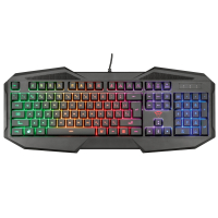 Imagem da oferta Teclado Gamer Trust GXT 830-RW Avonn LED Rainbow Anti-Ghosting USB 21621