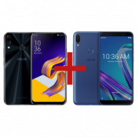 Imagem da oferta ZenFone 5 4GB/128GB Preto + ZenFone Max Pro (M1) 3GB/32GB Azul