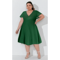 Imagem da oferta Vestido Verde Bandeira Plus Size