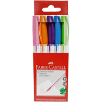 Imagem da oferta Caneta Trilux Cartela com 5 Cores Faber-Castell 032/ESC Multicor