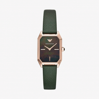 Imagem da oferta Relógio Emporio Armani Feminino em Couro Verde e Mostrador de Madrepérola AR11149