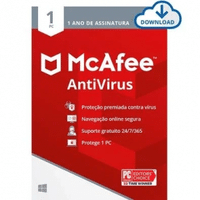 Imagem da oferta McAfee Antivírus Windows - Licença de 1 ano - 1 Dispositivo - ESD - Versão Download